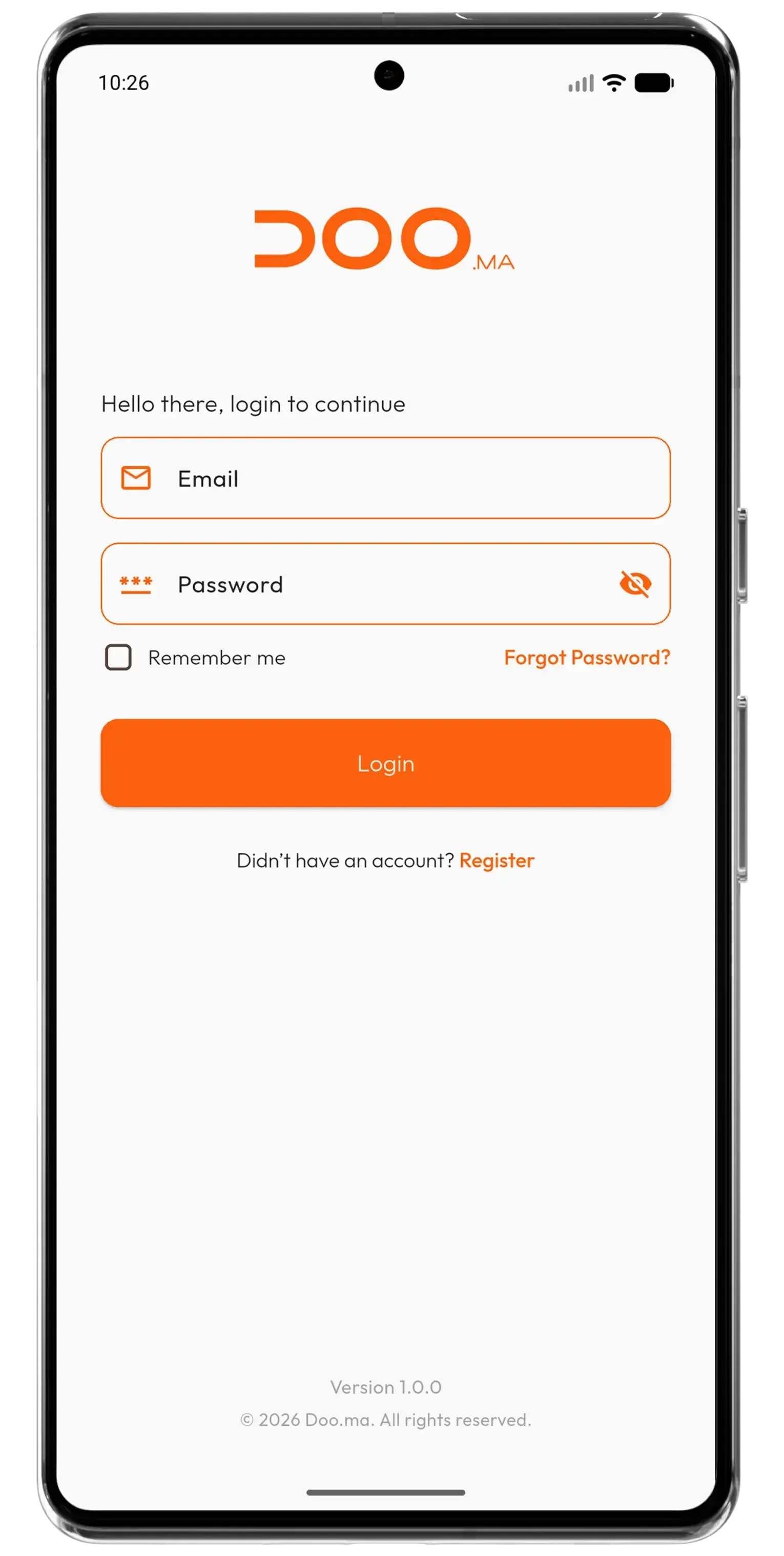 Doo app effortless booking screen